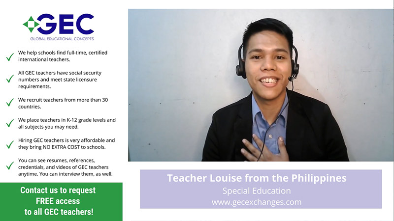 Teacher Louise from Philippines SPED